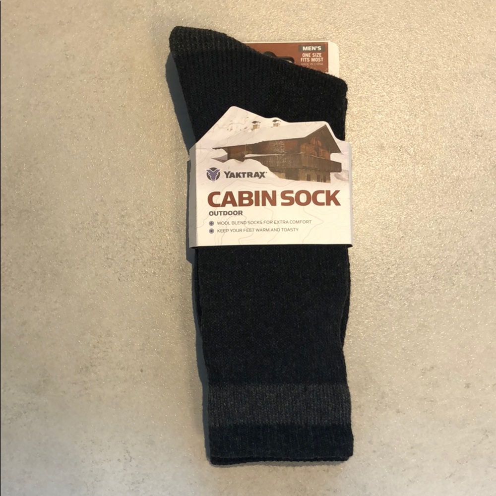Yaktrax Wool Cabin Socks